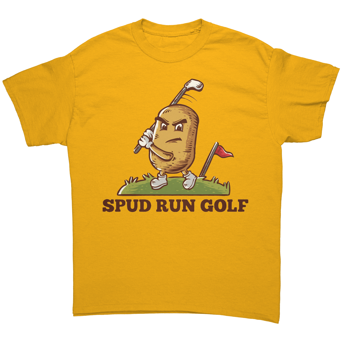 Spud_Run_Logo_Tee_2025_Gold_Front_Mockup.png