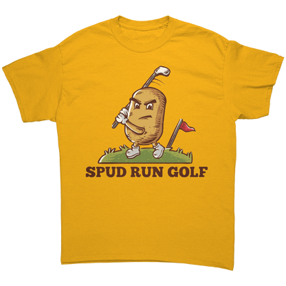 Spud_Run_Logo_Tee_2025_Gold_Front_Mockup.png